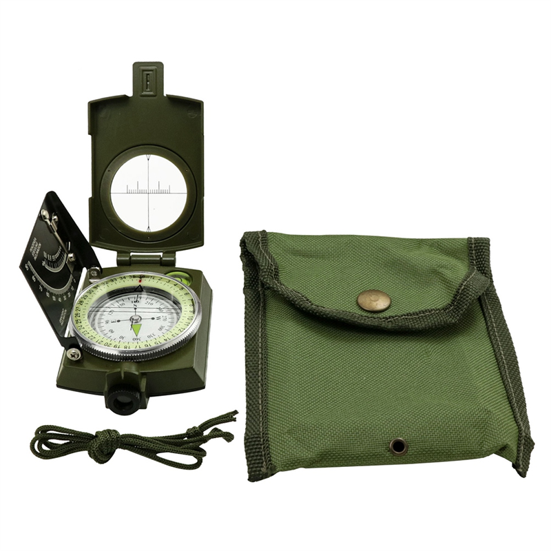 Waterproof Hiking Compass with Clinometer Fluorescent Scale Sighting Navigation Compass for Camping Mountaineering Boating Outdoor Survival
