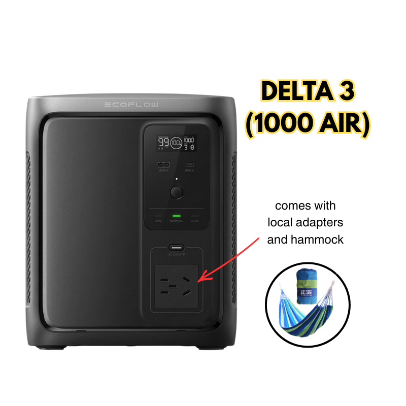 EcoFlow DELTA 3 1000 Portable Power Station 960Wh LiFePO4 Battery Fast Charging Solar Generator for Home Backup Camping RV
