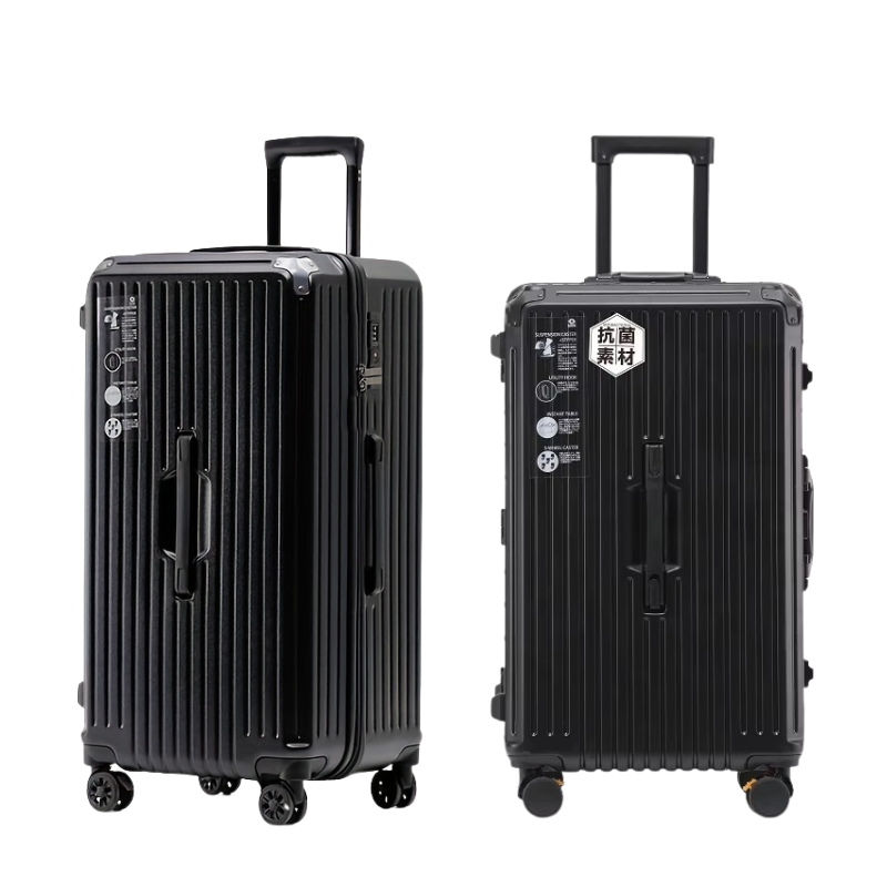 Large Capacity Hardshell Luggage Aluminum Frame Shock Absorber Wheels