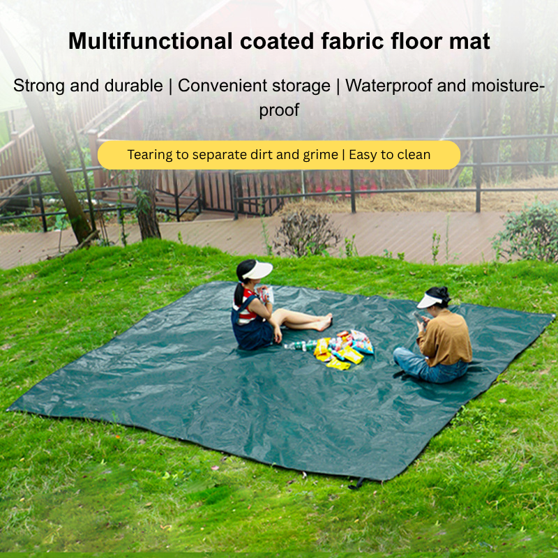 Waterproof Outdoor Picnic Mat/Canopy Large Woven Cloth Beach Blanket Moisture-Proof Camping Ground Mat for Lawn, Park & Travel