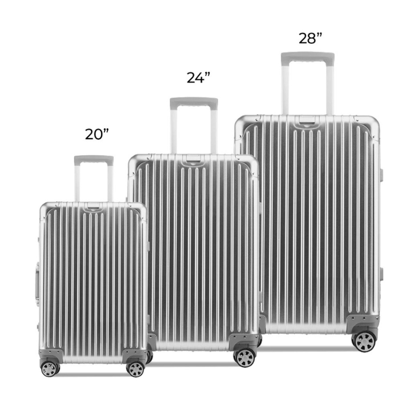 Aluminum Magnesium Alloy Luggage Large Capacity Trolley Suitcase