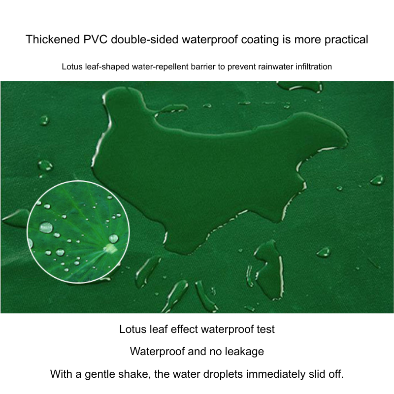 Heavy Duty Transparent PVC Tarpaulin Waterproof Rainproof Windproof Clear Plastic Cover for Patio, Balcony, Greenhouse & Outdoor Shelter