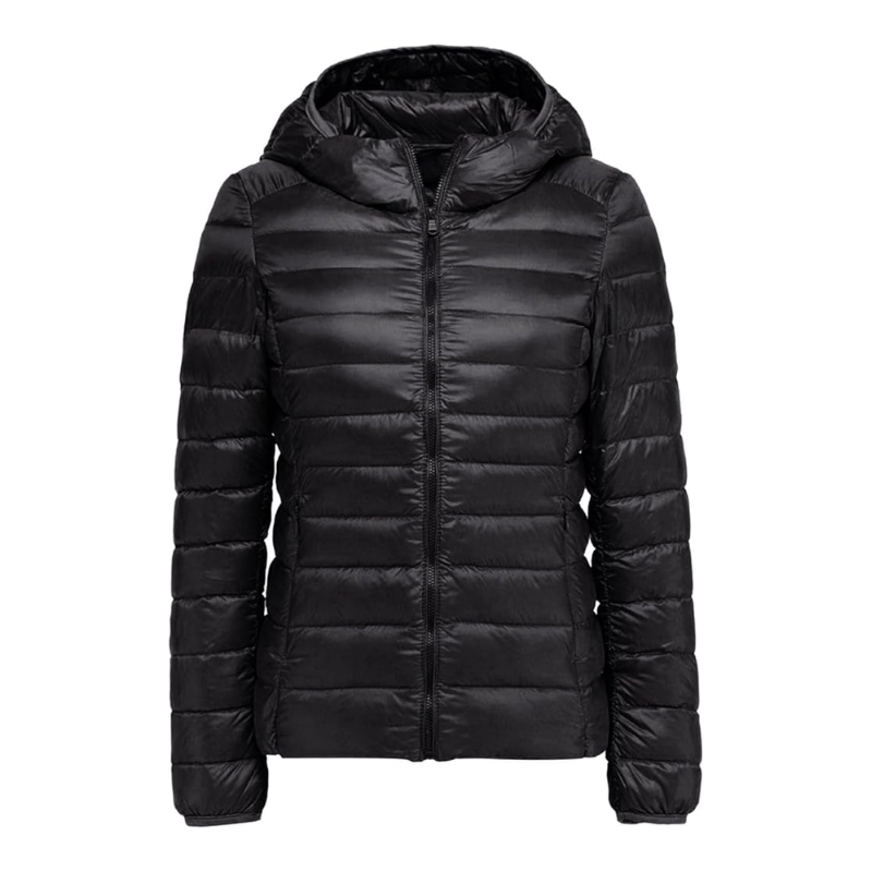 Unisex Hooded Packable Puffer Jacket White Duck Down Ultralight Insulated Winter Coat Water Resistant Slim Fit Quilted Warm Outdoor Jacket