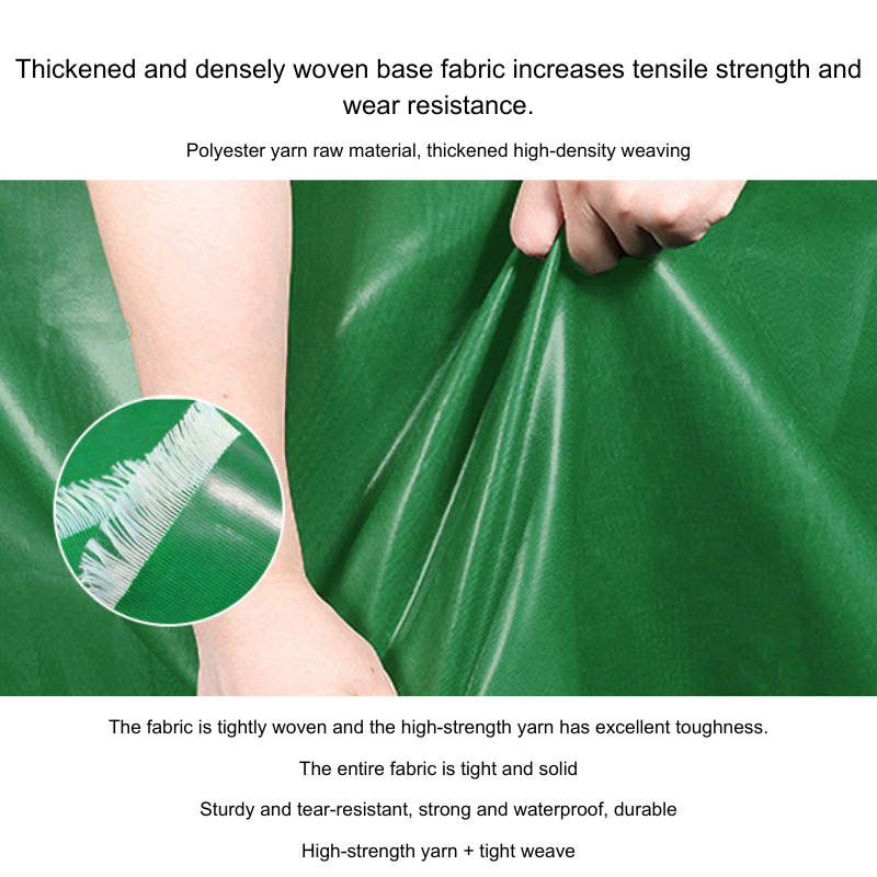 Heavy Duty Transparent PVC Tarpaulin Waterproof Rainproof Windproof Clear Plastic Cover for Patio, Balcony, Greenhouse & Outdoor Shelter
