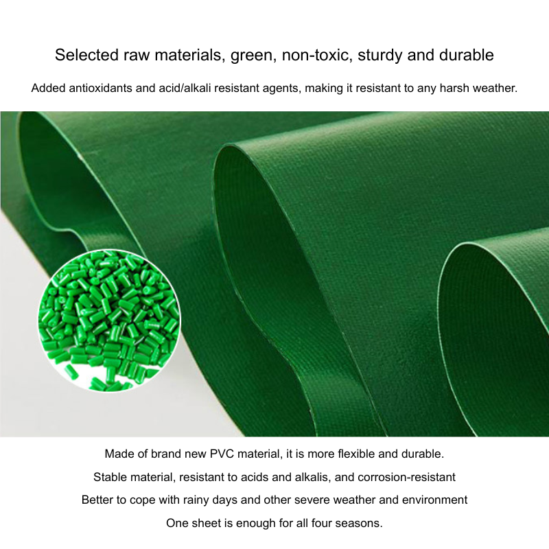 Heavy Duty Transparent PVC Tarpaulin Waterproof Rainproof Windproof Clear Plastic Cover for Patio, Balcony, Greenhouse & Outdoor Shelter