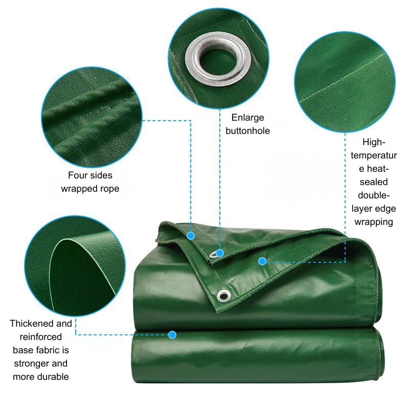 Heavy Duty Transparent PVC Tarpaulin Waterproof Rainproof Windproof Clear Plastic Cover for Patio, Balcony, Greenhouse & Outdoor Shelter