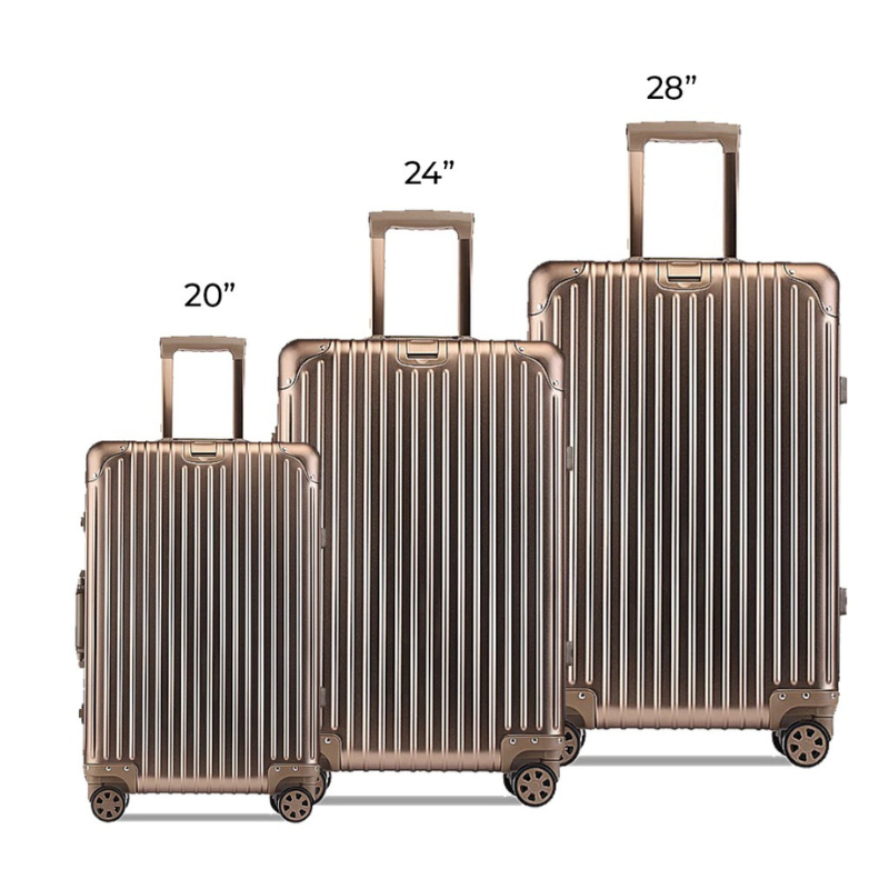 Aluminum Magnesium Alloy Luggage Large Capacity Trolley Suitcase