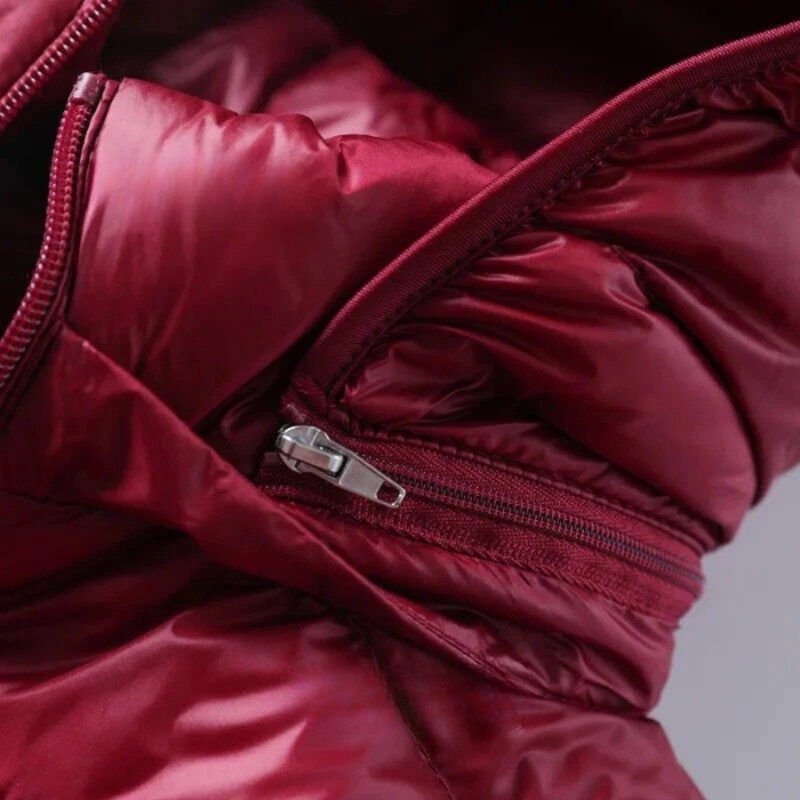 Unisex Mid-Length Down Jacket Lightweight Winter Puffer Coat Plus Size Warm Insulated Outerwear Windproof Cold Weather Jacket for Men & Women