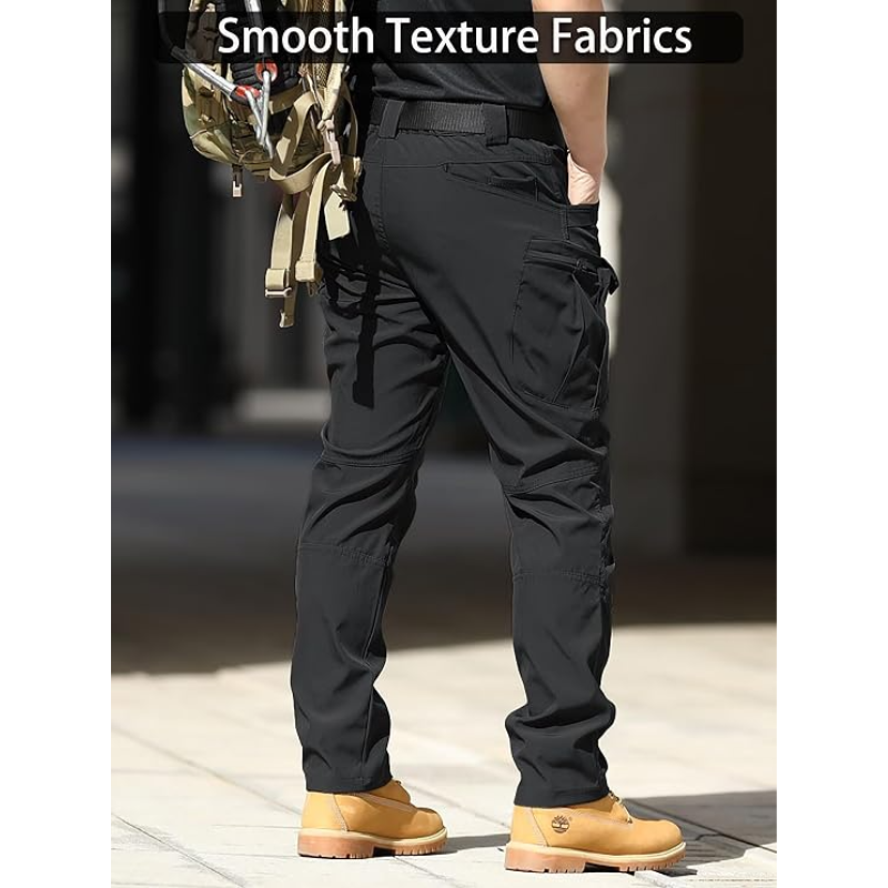 Men's Tactical Cargo Pants Lightweight Quick Drying Ripstop Hiking & Work Trousers with Multiple Pockets