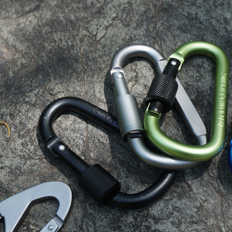 Aluminum Alloy Carabiner Clip Hook Heavy Duty Backpack Keychain Quick Attach Buckle for Camping, Hiking & Outdoor Travel