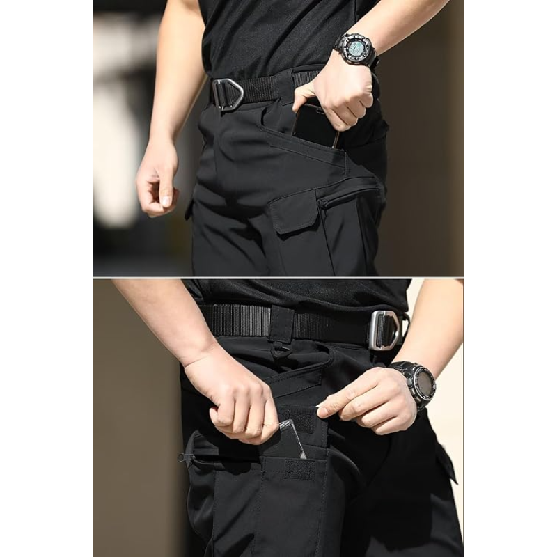 Men's Tactical Cargo Pants Lightweight Quick Drying Ripstop Hiking & Work Trousers with Multiple Pockets
