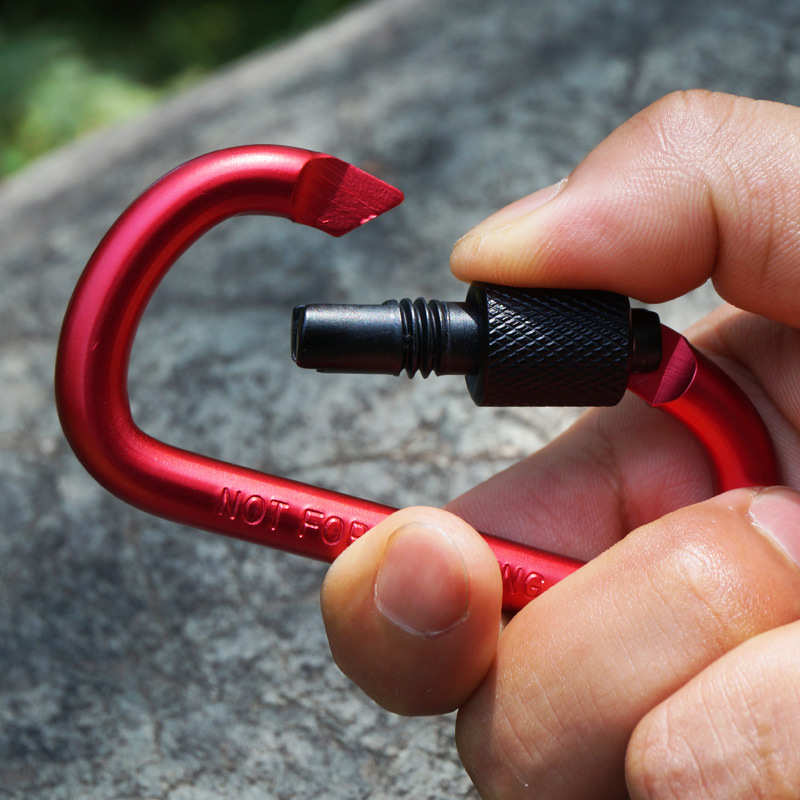 Aluminum Alloy Carabiner Clip Hook Heavy Duty Backpack Keychain Quick Attach Buckle for Camping, Hiking & Outdoor Travel