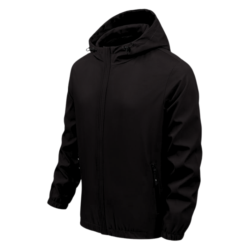 Men Lightweight Hooded Windbreaker Jacket Waterproof Outdoor Hiking