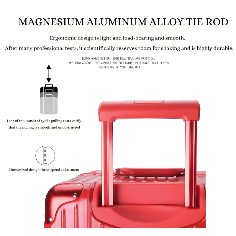 Aluminum Frame Lightweight Luggage 360 Spinner TSA Lock Large Capacity