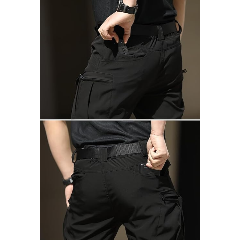 Men's Tactical Cargo Pants Lightweight Quick Drying Ripstop Hiking & Work Trousers with Multiple Pockets