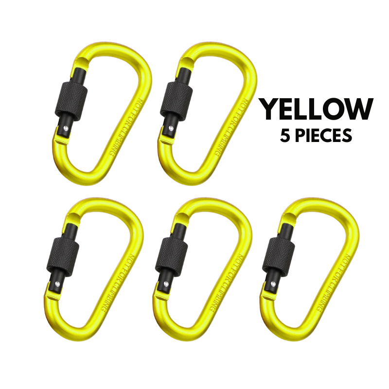 Aluminum Alloy Carabiner Clip Hook Heavy Duty Backpack Keychain Quick Attach Buckle for Camping, Hiking & Outdoor Travel