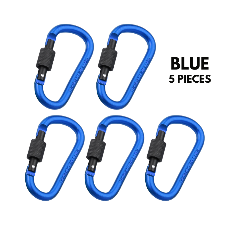 Aluminum Alloy Carabiner Clip Hook Heavy Duty Backpack Keychain Quick Attach Buckle for Camping, Hiking & Outdoor Travel