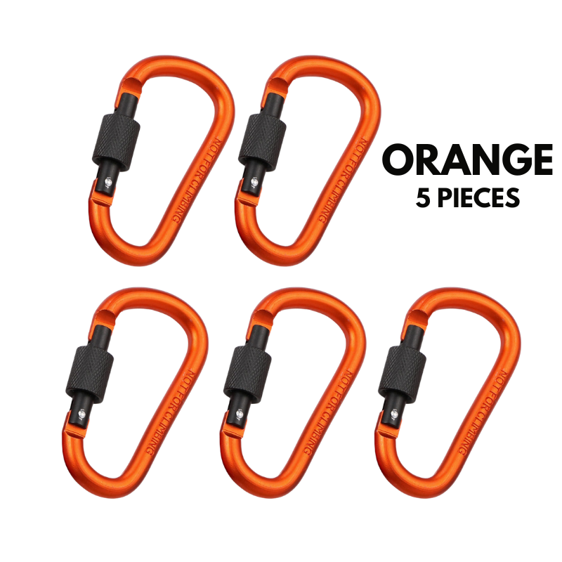 Aluminum Alloy Carabiner Clip Hook Heavy Duty Backpack Keychain Quick Attach Buckle for Camping, Hiking & Outdoor Travel
