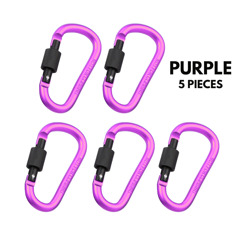 Aluminum Alloy Carabiner Clip Hook Heavy Duty Backpack Keychain Quick Attach Buckle for Camping, Hiking & Outdoor Travel