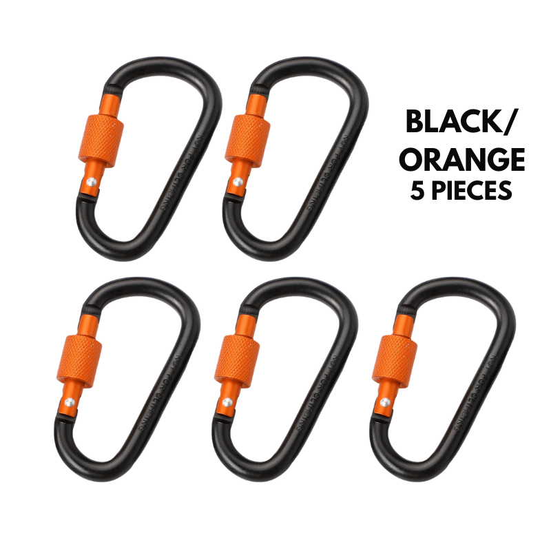 Aluminum Alloy Carabiner Clip Hook Heavy Duty Backpack Keychain Quick Attach Buckle for Camping, Hiking & Outdoor Travel