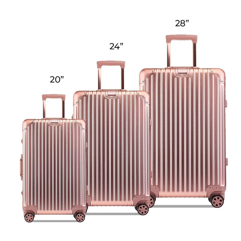 Aluminum Magnesium Alloy Luggage Large Capacity Trolley Suitcase