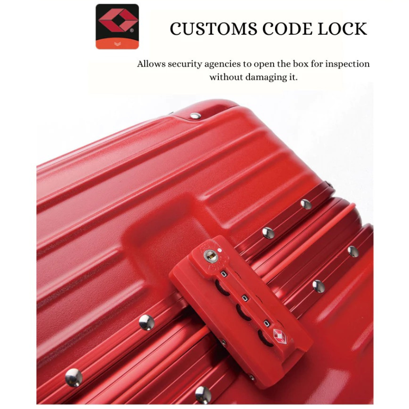 Aluminum Frame Lightweight Luggage 360 Spinner TSA Lock Large Capacity