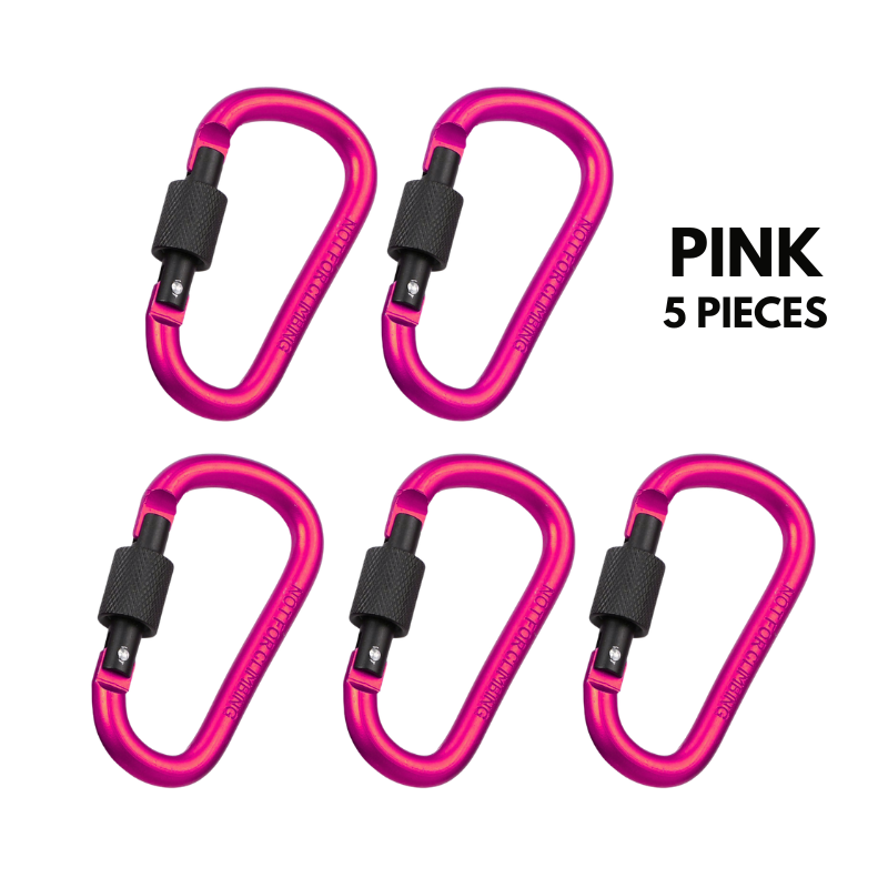 Aluminum Alloy Carabiner Clip Hook Heavy Duty Backpack Keychain Quick Attach Buckle for Camping, Hiking & Outdoor Travel