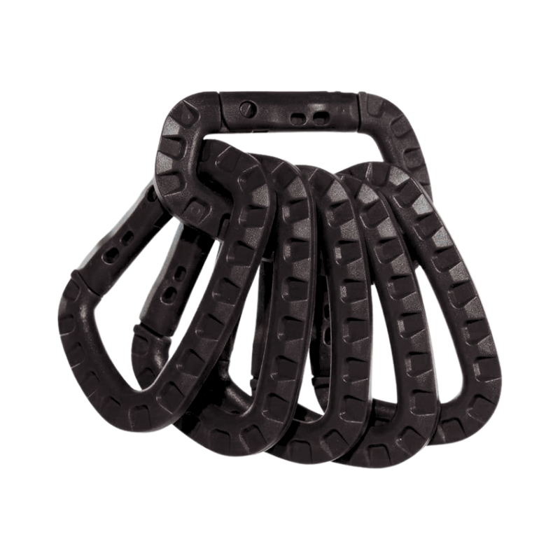 D-Shaped Quick-Release Plastic Carabiner Tactical Hook Large Backpack Buckle Clip Lightweight Spring Gear