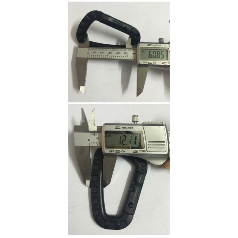 D-Shaped Quick-Release Plastic Carabiner Tactical Hook Large Backpack Buckle Clip Lightweight Spring Gear