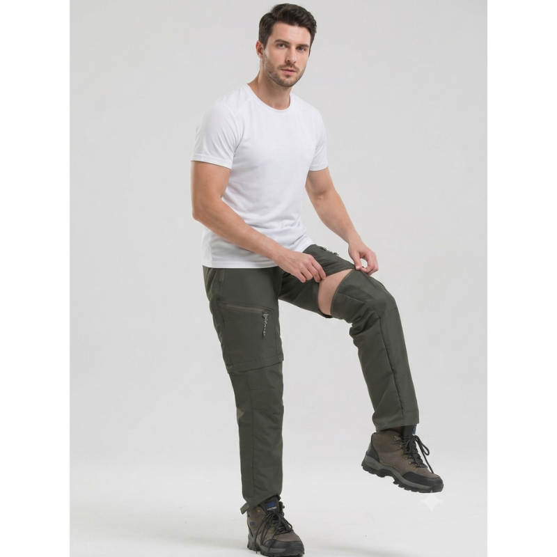 Convertible Zip-Off Unisex Hiking Pants Quick-Dry Stretch Cargo Trousers with Detachable Legs for Trekking, Camping & Outdoor Adventure