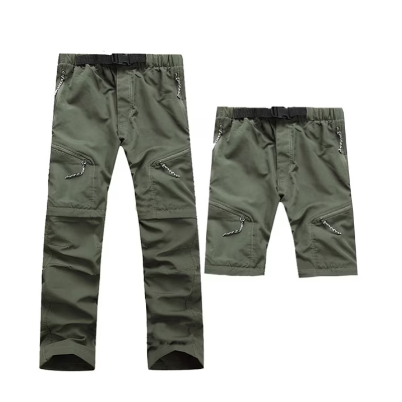 Convertible Zip-Off Unisex Hiking Pants Quick-Dry Stretch Cargo Trousers with Detachable Legs for Trekking, Camping & Outdoor Adventure