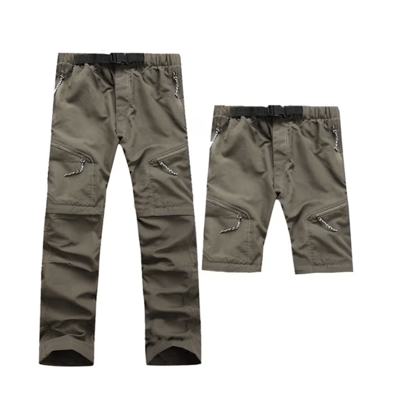 Convertible Zip-Off Unisex Hiking Pants Quick-Dry Stretch Cargo Trousers with Detachable Legs for Trekking, Camping & Outdoor Adventure