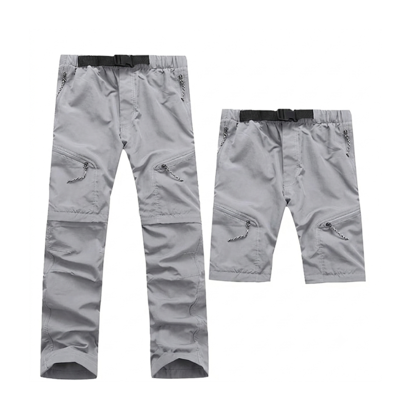 Convertible Zip-Off Unisex Hiking Pants Quick-Dry Stretch Cargo Trousers with Detachable Legs for Trekking, Camping & Outdoor Adventure