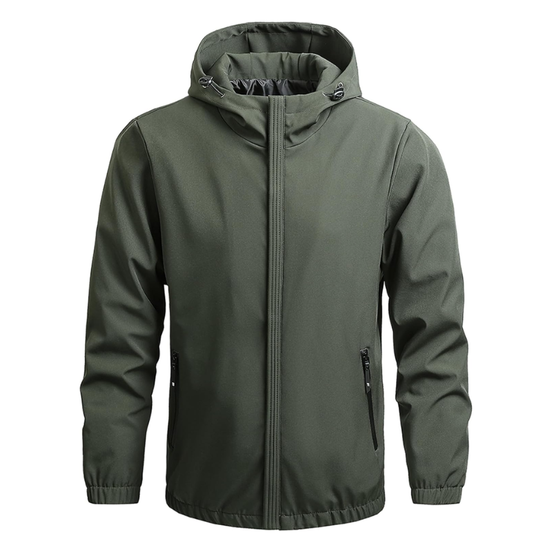 Men Lightweight Hooded Windbreaker Jacket Waterproof Outdoor Hiking