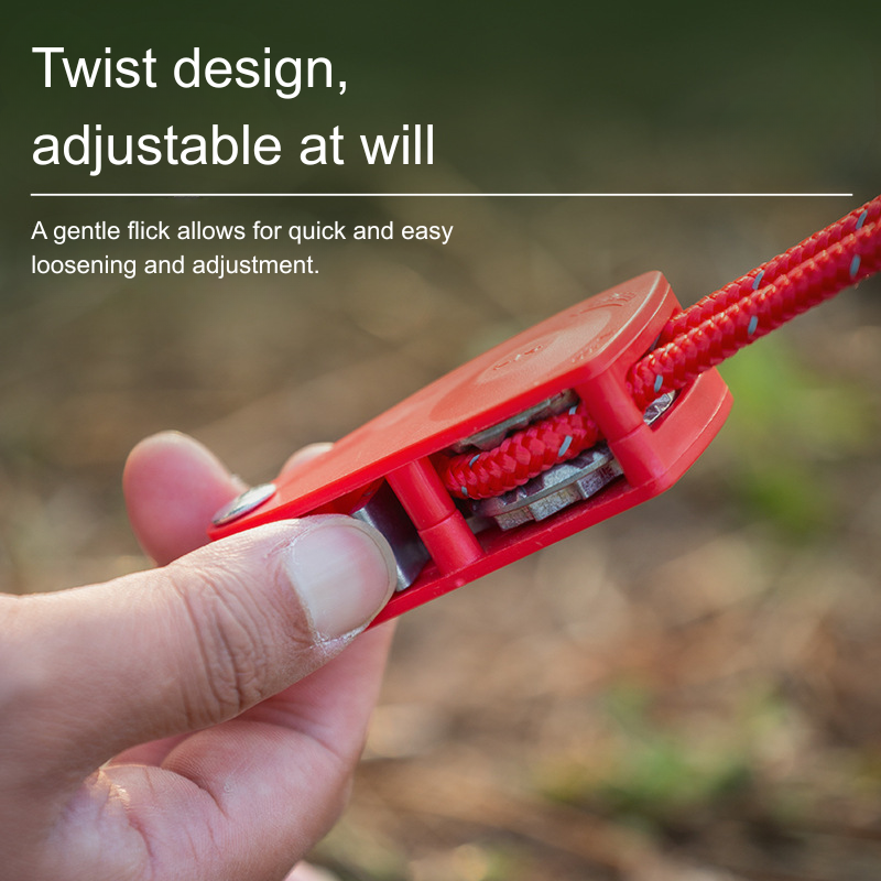 Camping Rope Quick Setup Adjustable Tent Tie Down Rope with Ratchet Pulley for Canopy, Kayak, Outdoor Camping Shelter