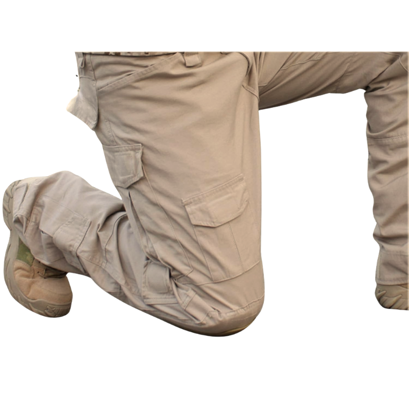 Men Tactical Combat Pants with Knee Pads Outdoor Hiking Trousers