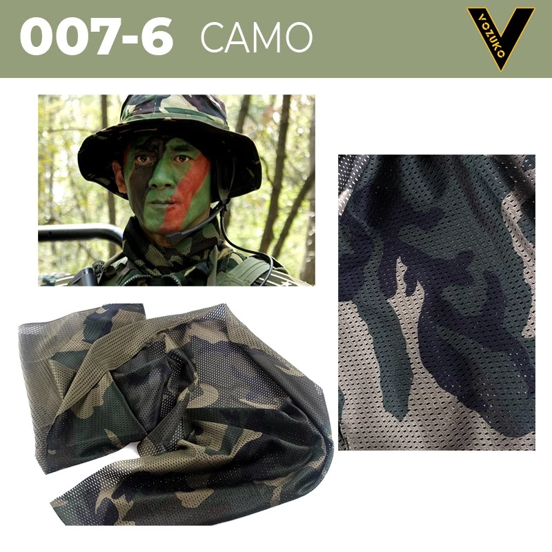UNISEX Camouflage Scarf Face Veil Sniper Cover Neckerchief Mesh Airsoft Tactical Army 007