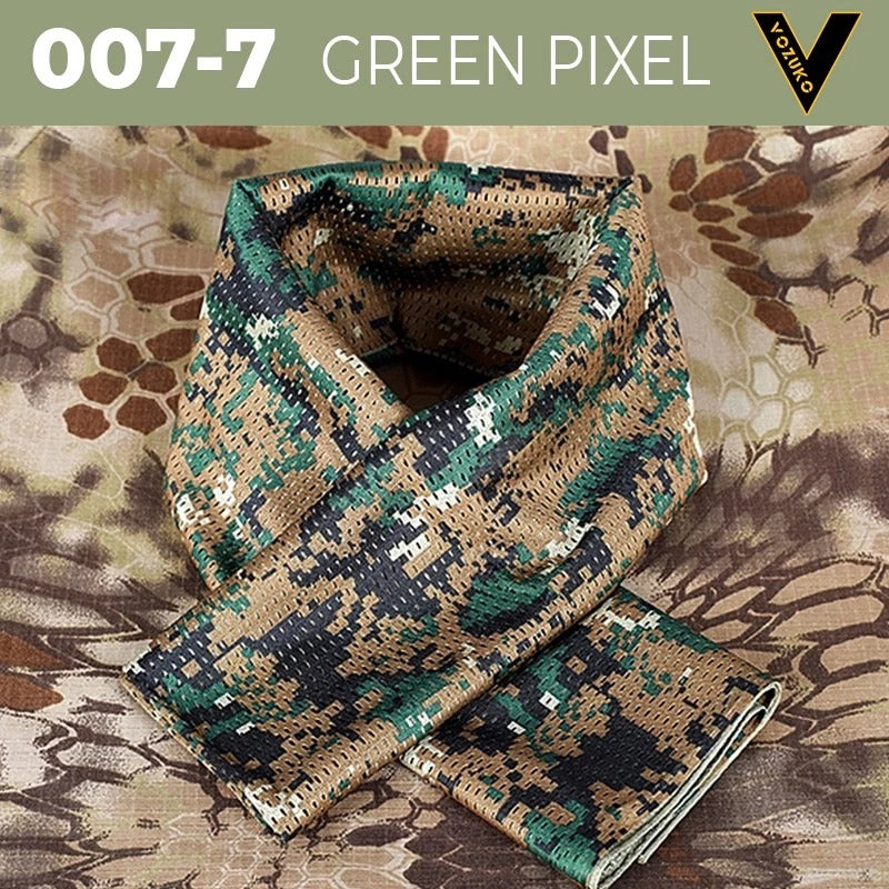 UNISEX Camouflage Scarf Face Veil Sniper Cover Neckerchief Mesh Airsoft Tactical Army 007