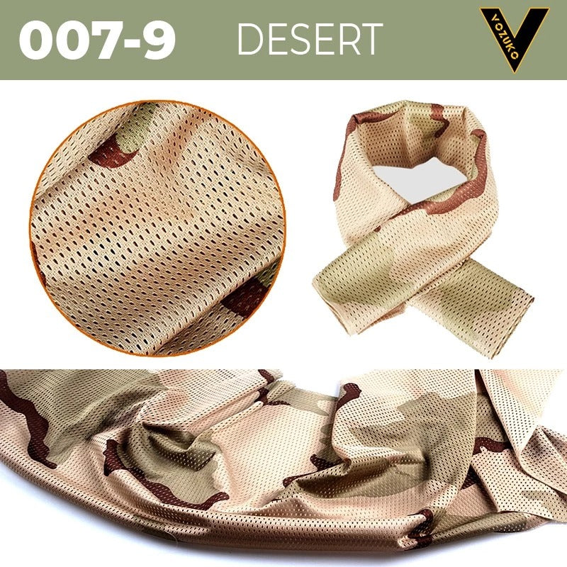 UNISEX Camouflage Scarf Face Veil Sniper Cover Neckerchief Mesh Airsoft Tactical Army 007