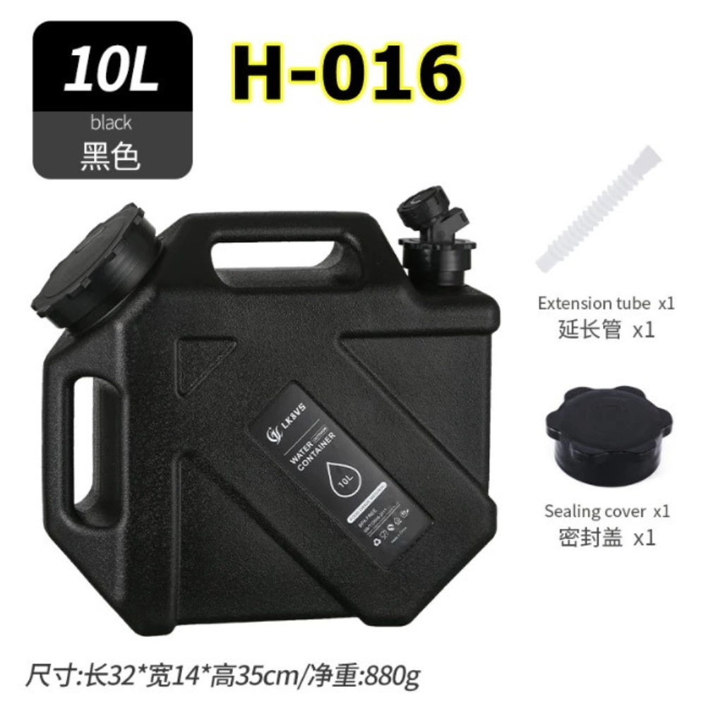 Camping Water Container Large Capacity Outdoor Water Jug Faucet Portable Water Dispenser Carrier for Hiking, Fishing, Large Gym Sports Bottle