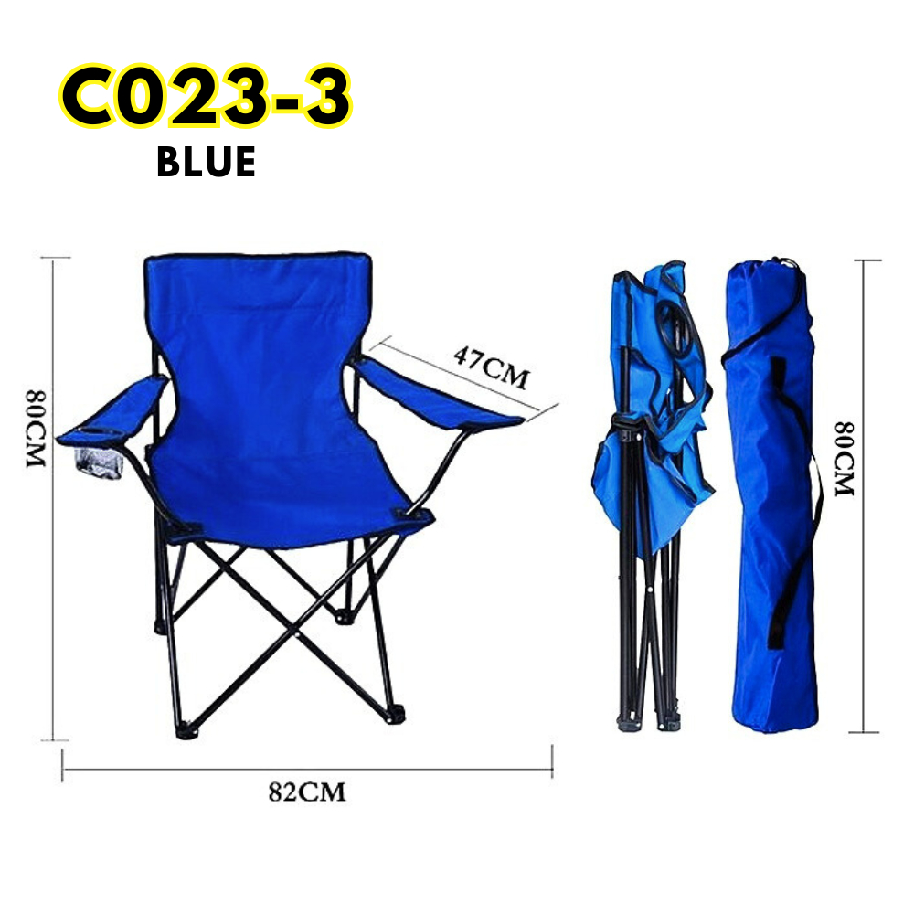 Ultra-Light Portable Camping Chair Compact Folding Chair with Cup Holder, Armrests & Carry Bag for Camping, Beach & Fishing