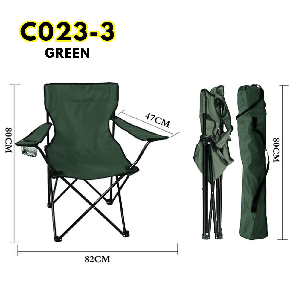 Ultra-Light Portable Camping Chair Compact Folding Chair with Cup Holder, Armrests & Carry Bag for Camping, Beach & Fishing