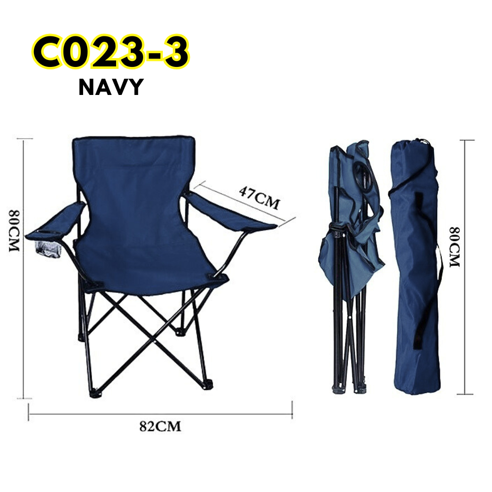 Ultra-Light Portable Camping Chair Compact Folding Chair with Cup Holder, Armrests & Carry Bag for Camping, Beach & Fishing