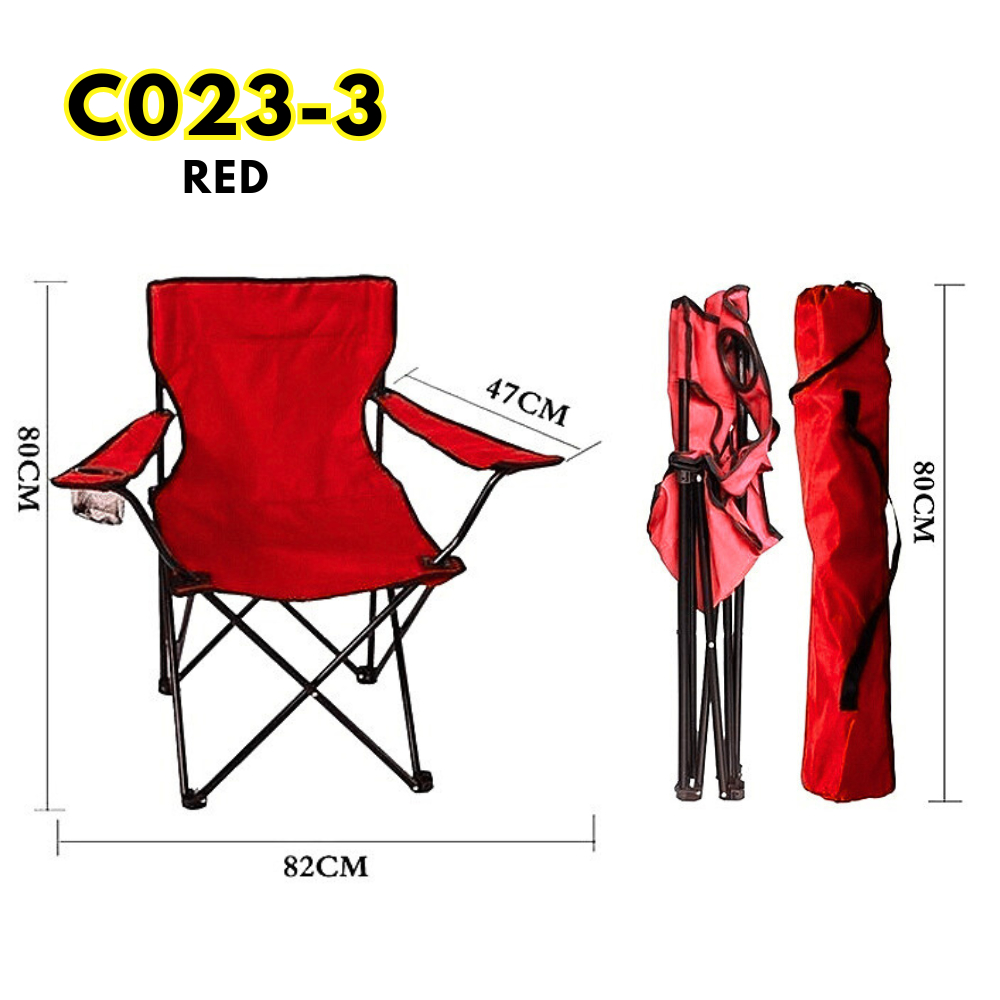 Ultra-Light Portable Camping Chair Compact Folding Chair with Cup Holder, Armrests & Carry Bag for Camping, Beach & Fishing