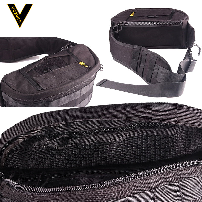 VOZUKO 800D NYLON RAINPROOF WAIST PACK, ADJUSTABLE STRAP [189]