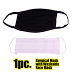 WASHABLE FACE MASK WITH INSERTABLE SURGICAL MASK AS FILTER - SAME DAY SHIPPING