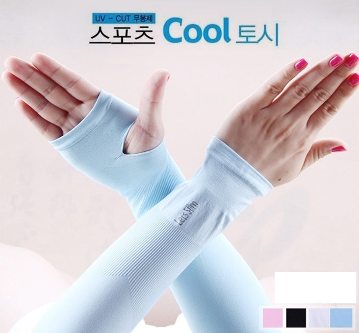 BP244 AquaX Elastic Seamless Arm Cooling sleeves (LETS SLIM ARM SLEEVE –  vozuko