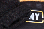 BP184-2 Black beanie with glittery fabric