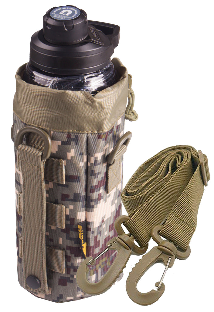 ProCase Tactical Molle Water Bottle Pouch, Military Bottle Holder with Top  Drawstring & Mesh Bottom, Portable Water Container Pouch Bag Hydration